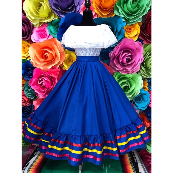 Mexican folkloric double circle skirt - Picture 4 of 5